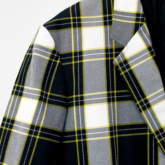 John Lawrence Sullivan Black and White Plaid Jacket - Picture 5 of 11